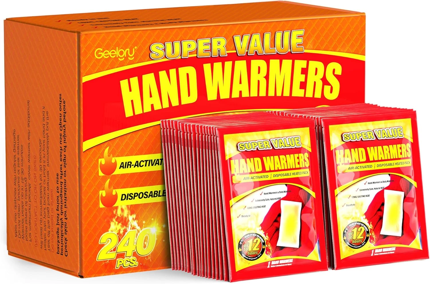 Disposable Hand Warmers - Long-Lasting Heat for Hands & Feet, 10-700 Pcs
Opens in a new window or ta