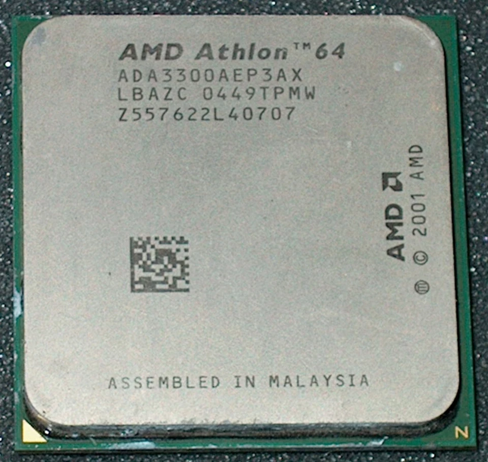 PROCESADOR AMD ATHLON 64 3300+ 2,4 GHZ, ADA3300AEP3AX, SOCKET 754, VENDEDOR DE EE. UU. Foto 1 de 2