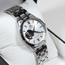 Orient Open Heart Automatic Silver Dial Mens ...
