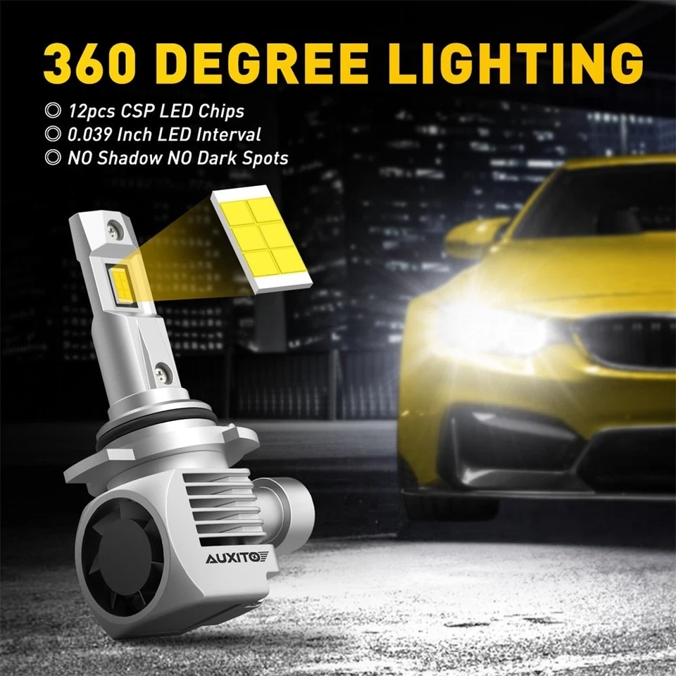 9005 9006 9007 H13 9004 H7 9012 LED Headlight Bulbs High Low Beam 120000LM P - Image 3 of 4