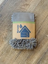 NEW Norwex Chenille Hand Towel, Graphite/Grey, Microfiber Baclock