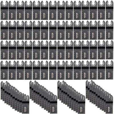 VEVOR 100PCS Oscillating Saw Blades, Quick Release Multitool 100PCS, Black 