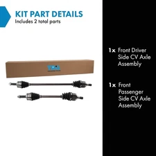 TRQ Front CV Axle Shaft Assembly Set Driver & Passenger Side Compatible with