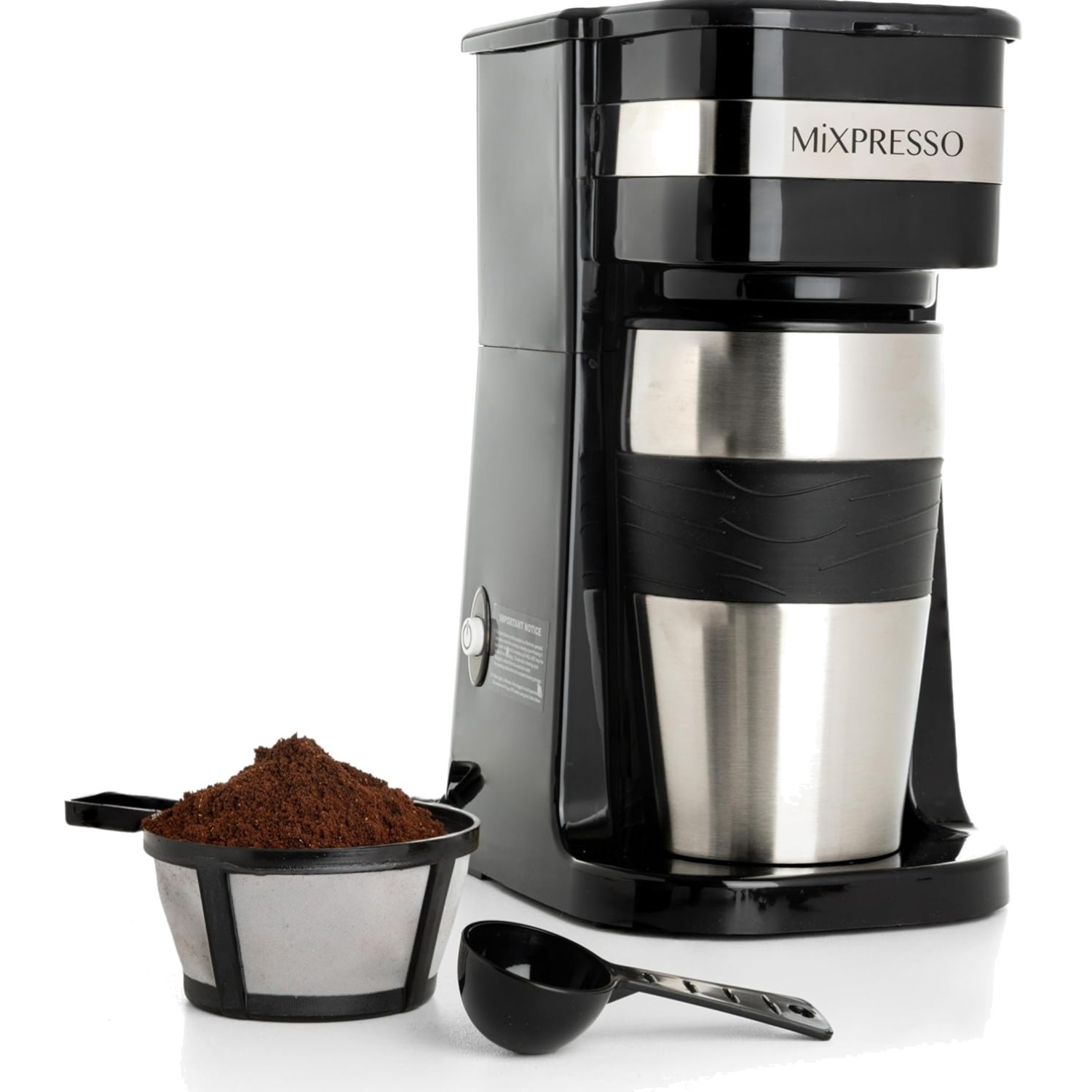 Black Portable Travel Mug Drip Auto Shut Off