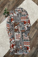 Buckle Gimmicks by BKE Button-Up Relaxed Edgy Boho Patchwork Woven Kimono NWOT