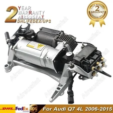 Air Suspension Compressor Pump+Vale Block For Audi Q7 (4L 4LB) 2006-15 7L8616007