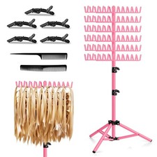 Braiding Hair Rack Height Adjustable 144 Pegs Braiding Rack Hair Extension Ho...