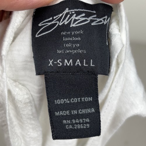 Stussy Shirt Women XS White Checkerboard Swing Racerback Tank Top Cotton Dices - Picture 6 of 6