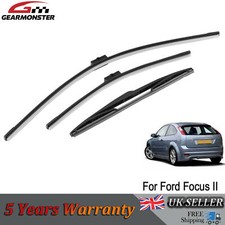 For Ford Focus MK2 Hatchback 2004-2011 Front Rear Windscreen Wiper Blades Set UK