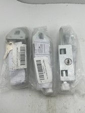 QTY 3 SUMMIT DOORWARE Patio Sliding Door Lock for Home Security White