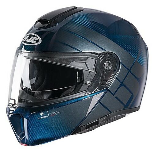 Casco Modular Moto HJC Rpha90 S Carbono Balian mc2 Carbono Azul TAMAÑO S Helmet - Imagen 1 de 2