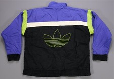 Rare Vintage ADIDAS Big Trefoil Color Block Pullover Windbreaker Jacket 80s 90s
