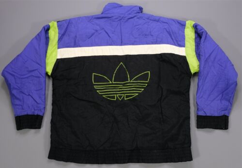 Rare Vintage ADIDAS Big Trefoil Color Block Pullo… - image 1