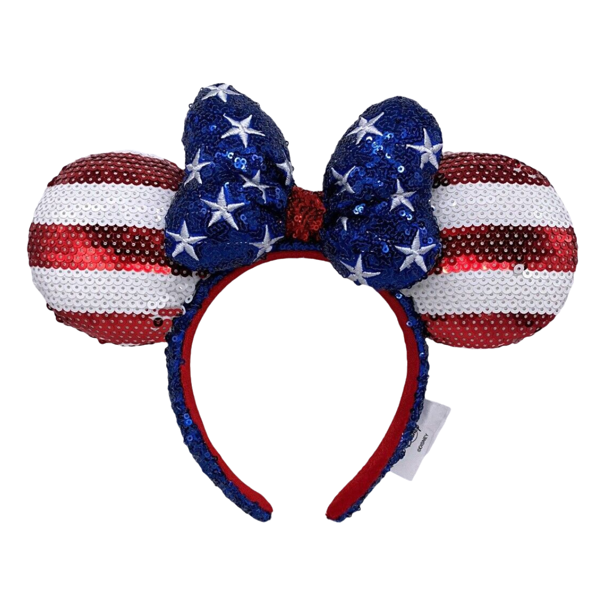 NWOT Disney Parks Americana Sequined Blue and White Stars n Bow Ear Headband 39F3E4DA-829E-469C-BC8D-  main image 3