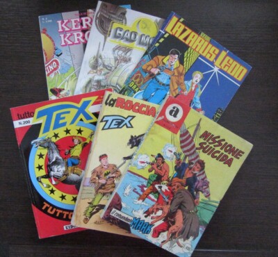 Lotto 6 -comics Lazarus Led-Bad Moon-Kerry Kross-Tex-Comandante Mark - (cc32)