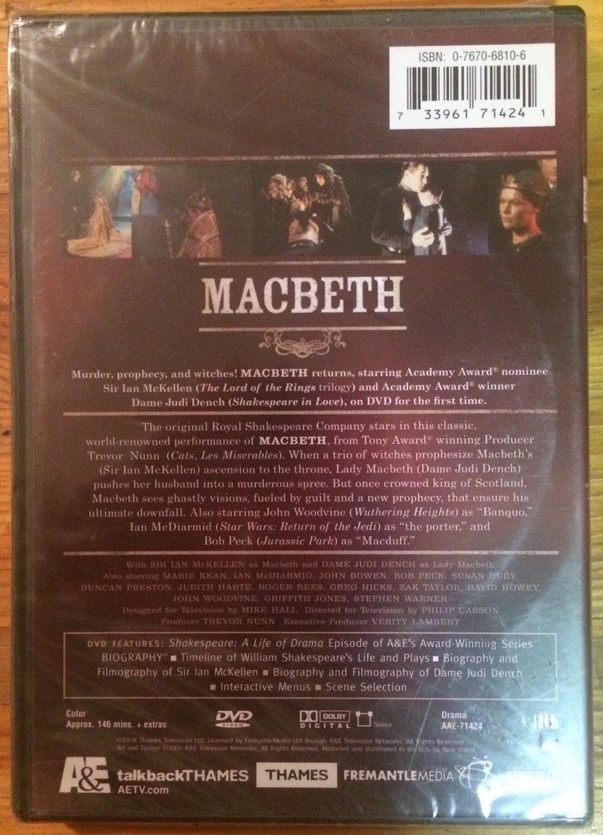 マクベス　.DVD Amazon.com: Macbeth : Jon Finch, Francesca Annis, Martin