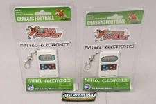 Lot 2 Mattel Electronics Classic Football Handheld LCD Game Keychains New Sealed