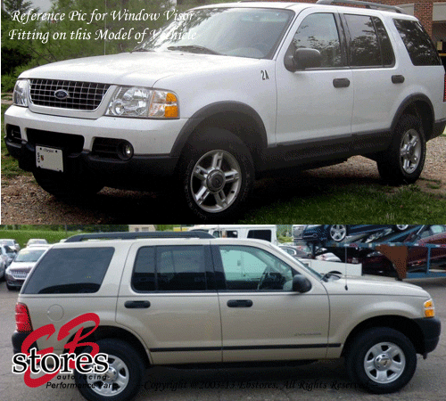 For 2002-2005 Ford Explorer Smoke Window Visor Rain Guard Deflector 4pcs Set - Picture 4 of 5