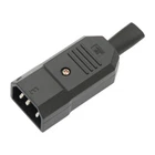 IEC C14 Coupler Plug Power Plug IEC-320 Black