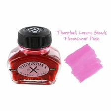 Thornton's Luxury Goods Fountain Pen Ink Bottle, 30ml - Highlighting Pink