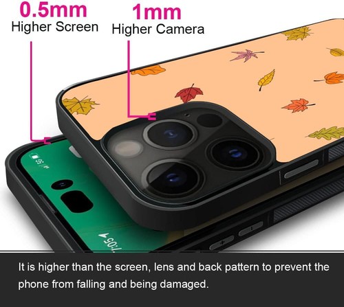 Anti scratch Cover For iPhone SE XS XR Max 5 6 7 8 Plus autumn leaf me alone - Picture 8 of 25