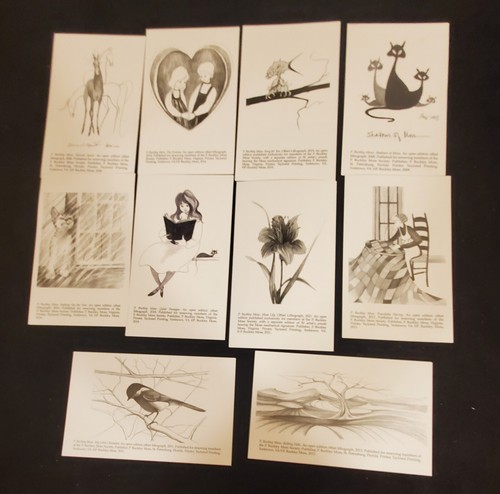 P Buckley Moss Lithograph promotional cards 6x3 10 cards in this listing #1