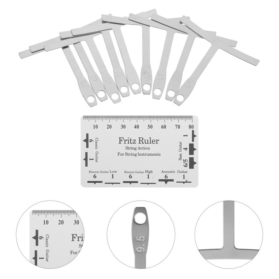 Feeler Gauge Measuring Tool for Bass Setup Guitar Tools Luthier Kit