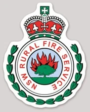 4 Inch Non-Reflective NSW Australia Rural Fire Service Logo Firefighter Sticker