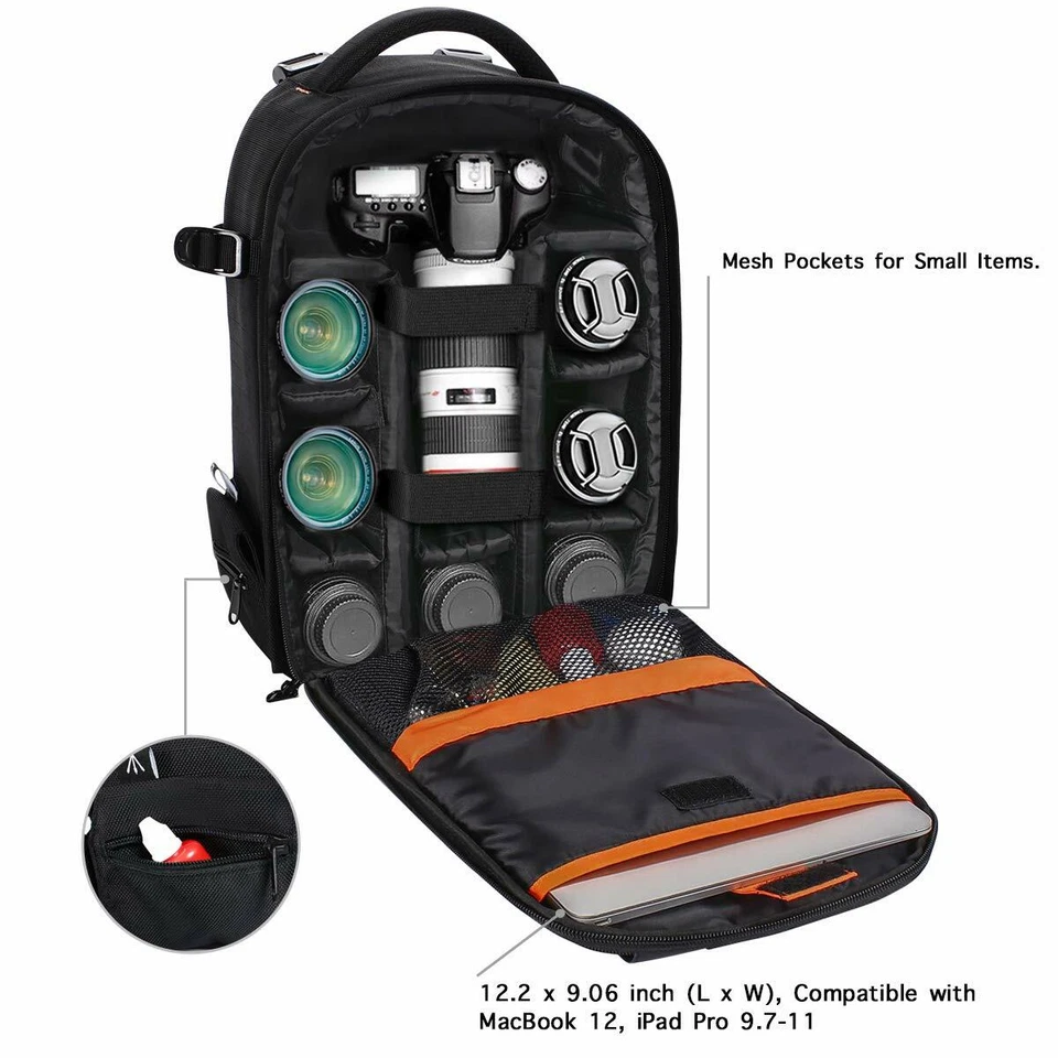 IMOSISO Camera Backpack For DSLR/SLR/Mirrorless Nikon, Canon, Sony, Pentax - Image 2 of 4