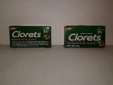 Lot Of Two Chewing Gum Wrappers-Sealed Small Boxes Adams Clorets