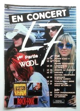 Publicité advert album concert advertising L7 1995 tournée française WOOL