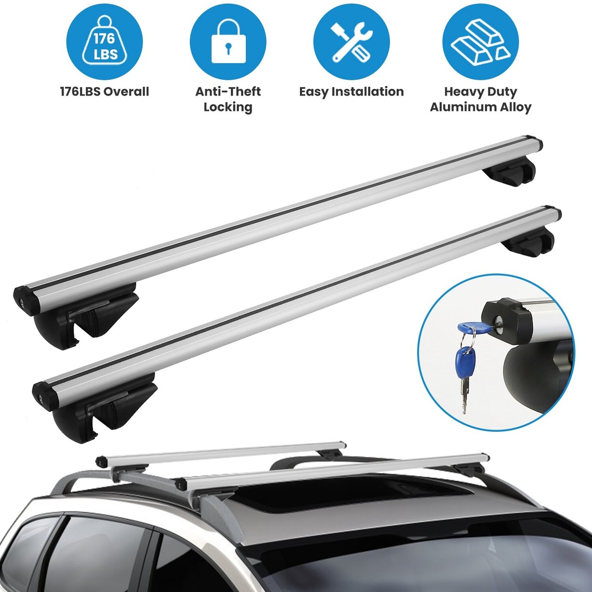 MAXSOUGH Universal Roof Rack Cross Bars 55