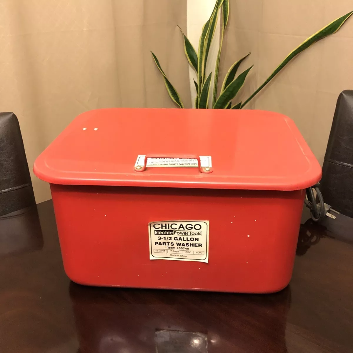 Vintage Chicago Electric Power Tools Portable Parts Washer 3.5 Gallon