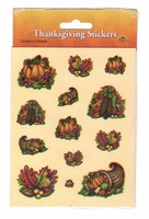 Vintage Beistle Stickers, Classic Thanksgiving Images, 4 Sheets, & Sealed Vintage Beistle Stickers, Classic Thanksgiving Images, 4 Sheets, & Sealed