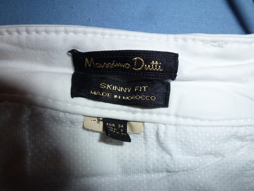 Hosen, Damen, Massimo Dutti, skinny fit, weiß, Gr 34, Baumwolle