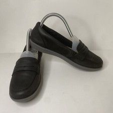 Clarks Cloudsteppers Shoes Womens 8M Black Slip On Penny Loafer Flats VERY GOOD