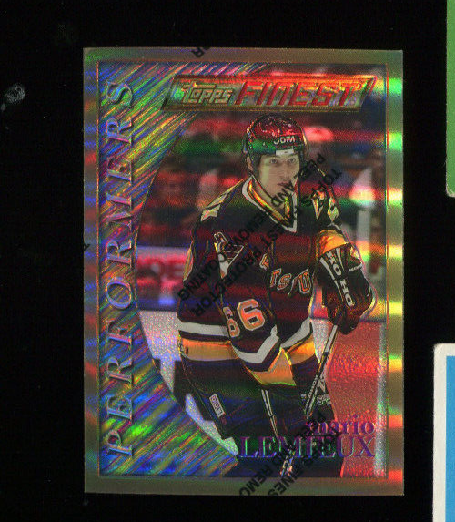 1995 Topps Finest Hockey #190 Mario Lemieux Rare Gold Refractor