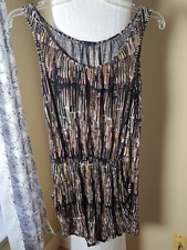 Gap Sz Small Sleeveless Summer Stretch Dress With Pockets Multi-color