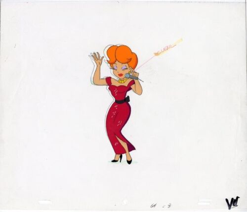 Tom & Jerry Painted Animation Production Cel Exterminator Miss Vavoom Singing - Picture 1 of 1