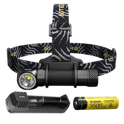Nitecore HC33 1800 Lumen Rechargeable LED Headlamp L-Shaped w/ USBC Charger