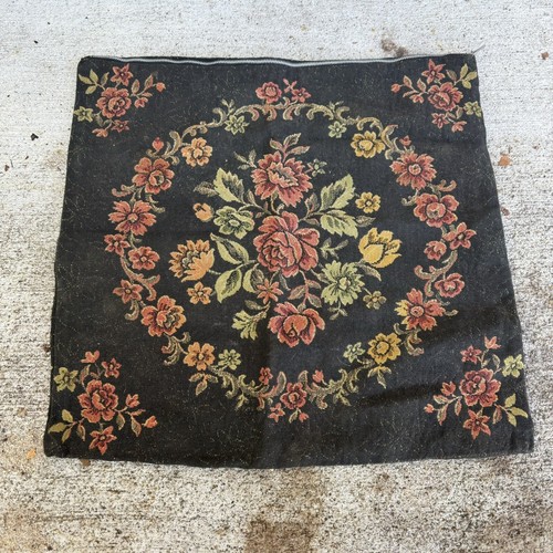 Vintage Victorian Needlepoint? Tapestry Throw Pillow Cover Granny Chic