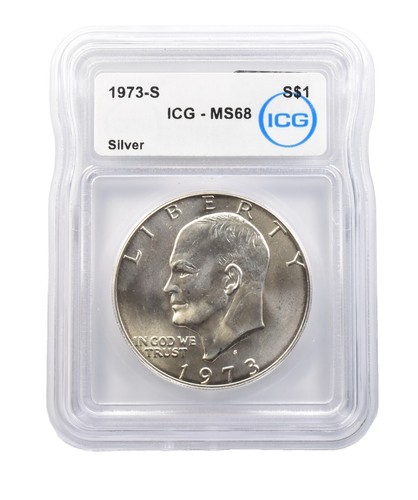 1973-S Eisenhower $1 Silver MS68+ ICG | eBay