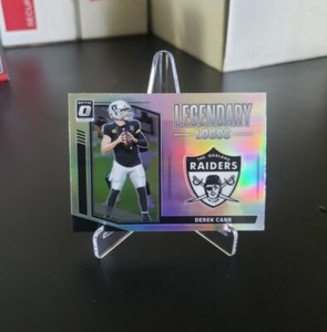 2021 Donruss Optic Derek Carr Legendary Logos Silver Prizm #LL-11 Raiders 