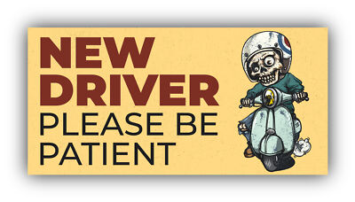 Funny Student Driver Safety Vinyl Sticker Bumper Decal