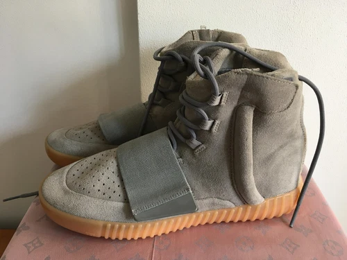 ADIDAS YEEZY BOOST 750 TRAINERS in GREY GUM GLOW IN DARK BOOTS SHOES uk 10