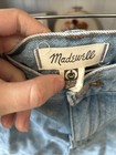 Madewell Rigid Denim A-Line Jean Mini Skirt High Waist Raw Hem Size 29 — photo 4