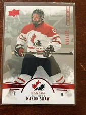 MASON SHAW  #78...2016 UD TEAM CANADA JUNIORS...RED EXCLUSIVE... 090/175