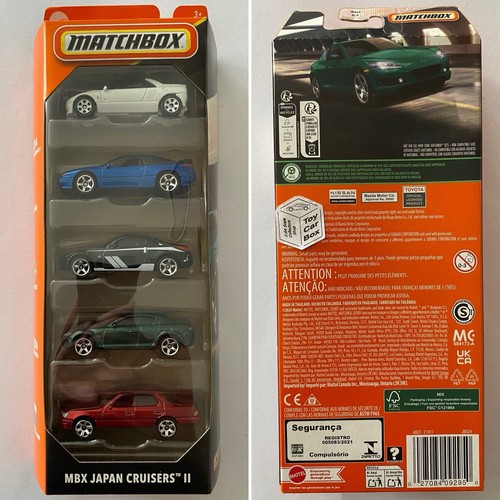 2025 MATCHBOX Japan Cruisers 5 Pack (Autozam, Subaru SVX, 350Z, RX8 & LS400) M60