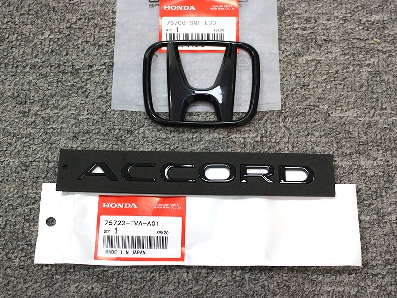 2023-2025 Gloss Black Emblem For HONDA ACCORD Letter Nameplate Rear Sticker - Image 2 of 4