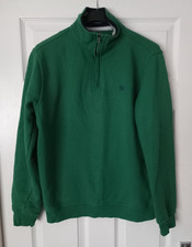 CREW CLOTHING Green Funnel Neck Long Sleeve Designer Top Size M
